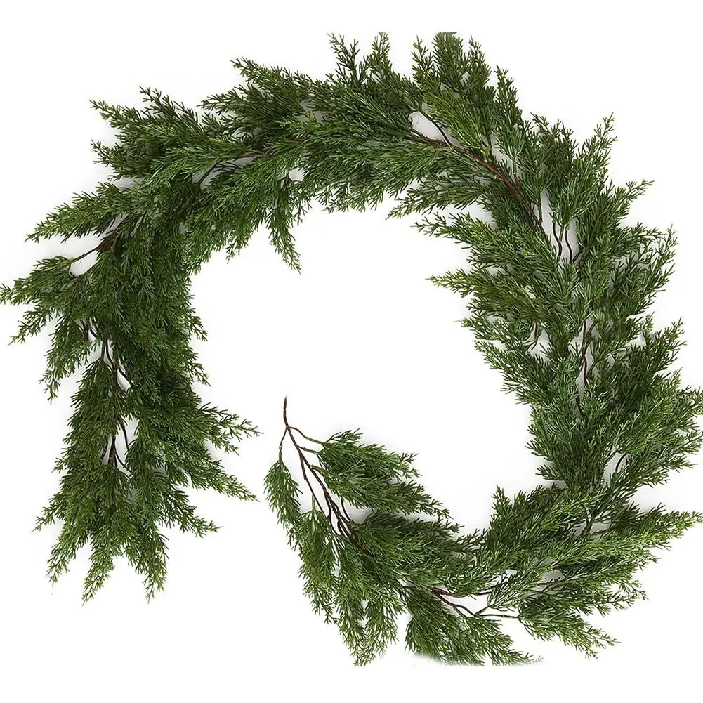 Cypress Wreath Christmas Decoration Christmas Celebrations Artificial Christmas Garland Decorative Pine Rattan