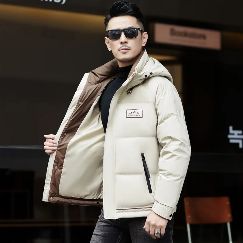 2024 Winter jacket 90% white duck down jackets mens fashion thicken warm Coldproof Windproof parkas men casual down coat parkas