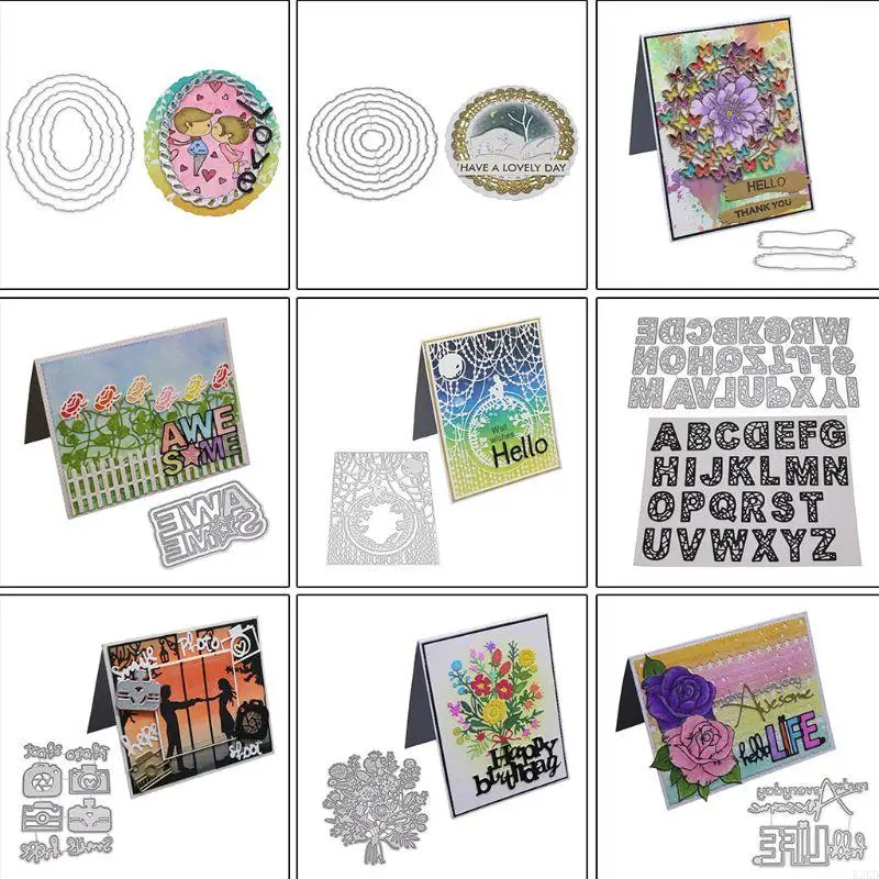 K3KD Circle рама металлическая резка вырезка трафарета DIY ScrapBooking Album Album Paper Paper Card