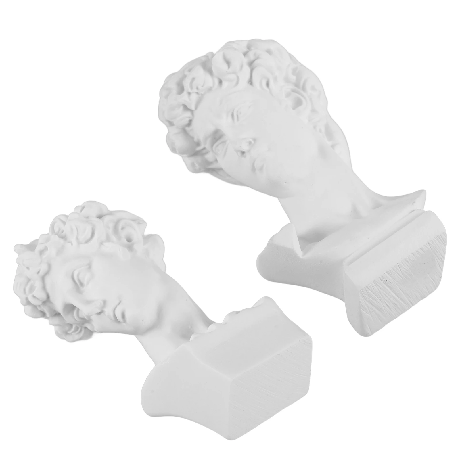 

2Pcs Resin David Figure Sculpture Greek Figurine Mini Table Decoration Ornament