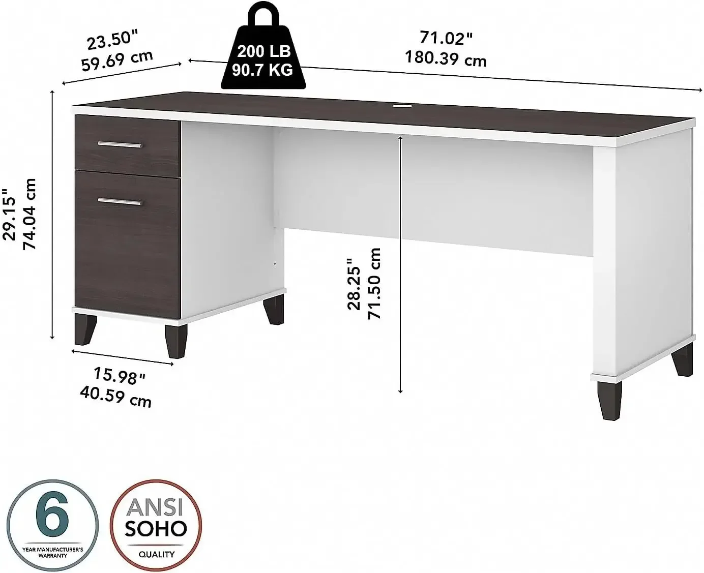 Bush Furniture cassetti per Computer comfort |