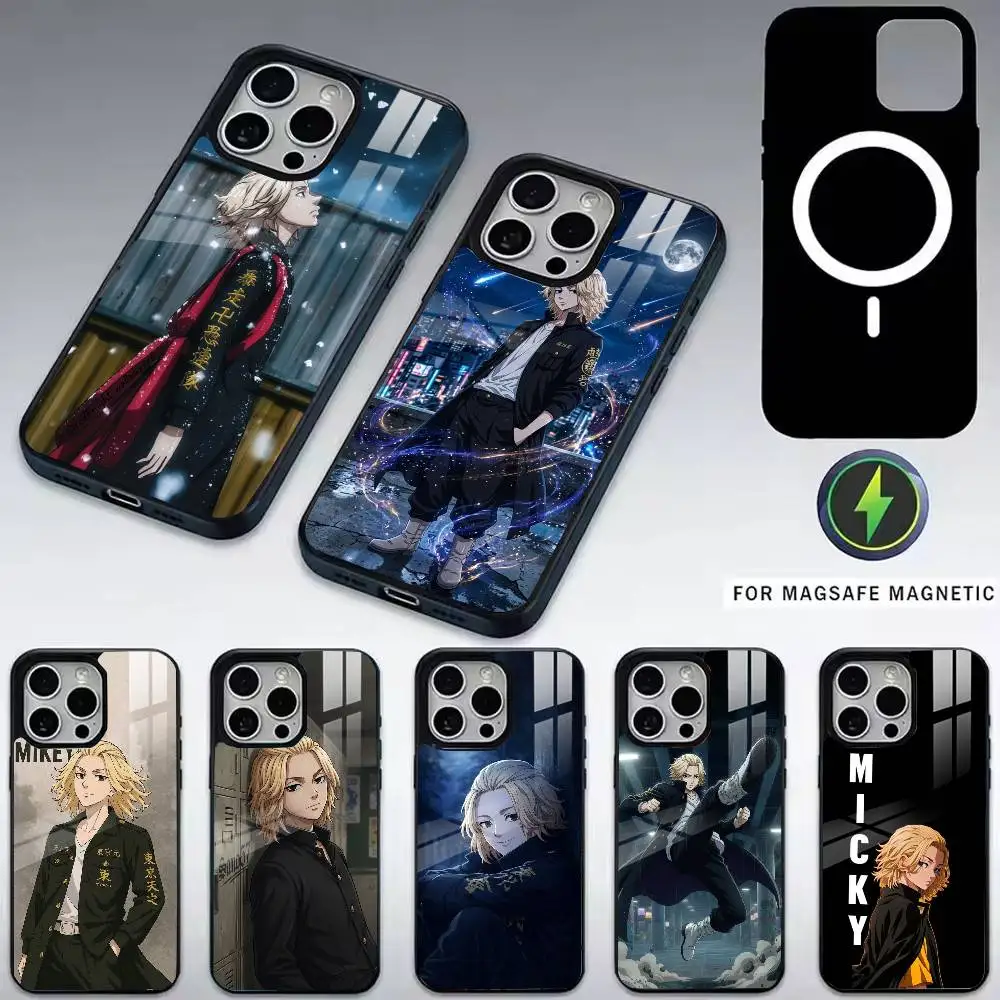

Tokyo R-Revenger-S Mikey-Y Phone Case For iPhone17,16,15,14,13,12,11 Plus,Pro Magnetic For Magsafe Wireless Charging