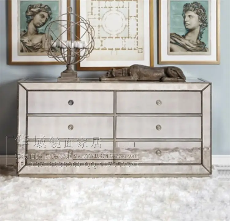 

Mirror Furniture Foyer Edge Cabinet Entrance Cabinet Multifunctional Storage TV Decorative