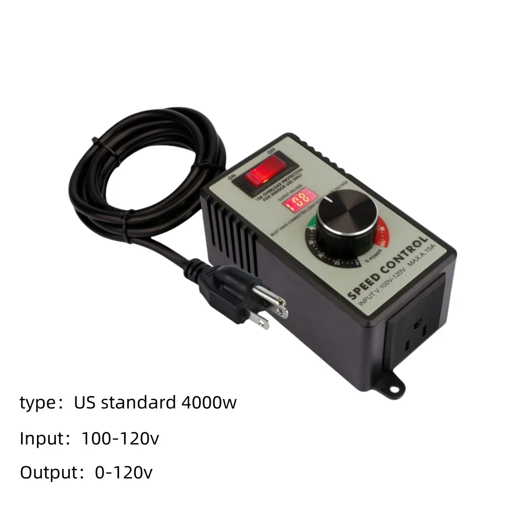 Speed Controller AC 110V Angle Grinder  Speed Controller Electric Hand Drill Polishing Machine Fan Stepless Speed Control Switch