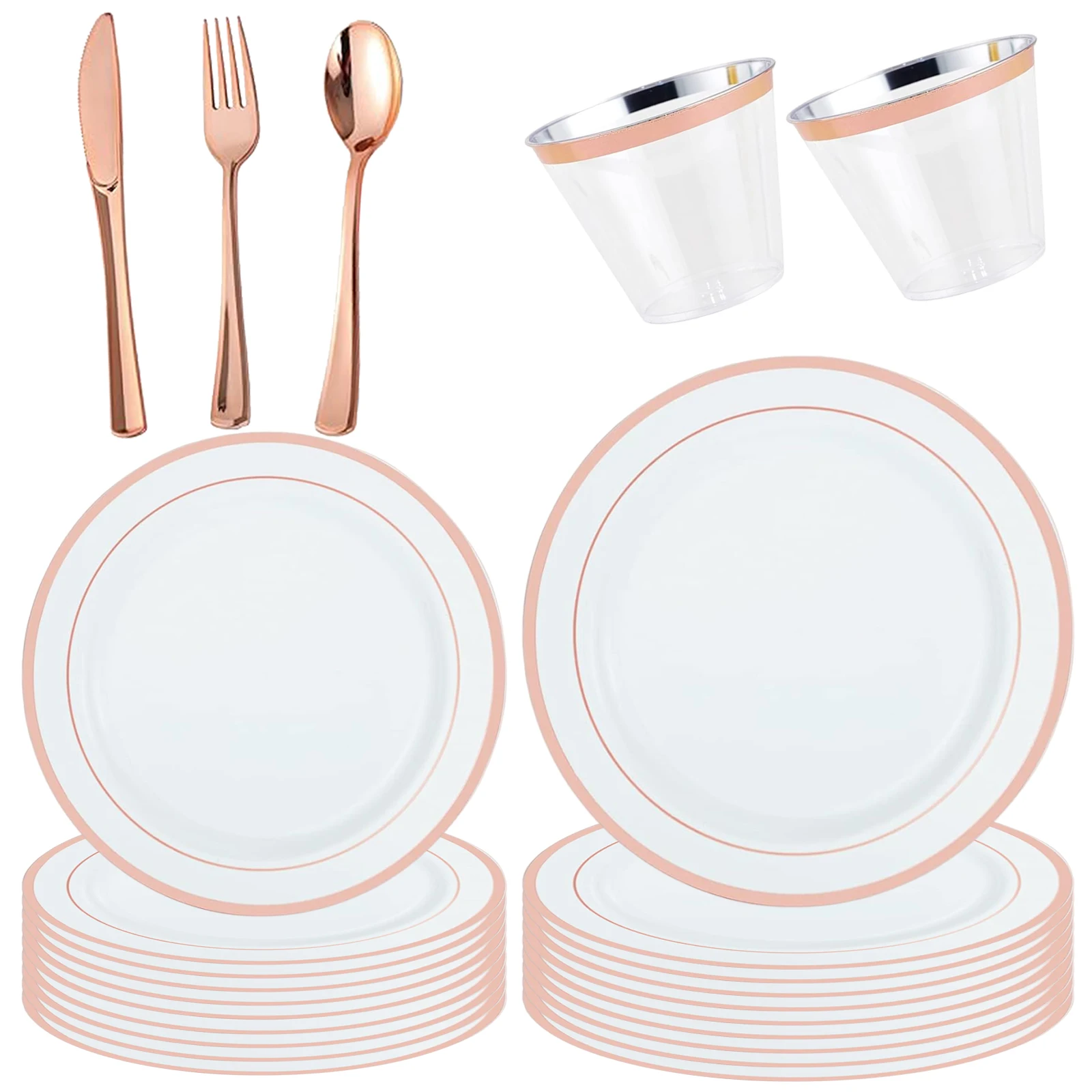 52PCS Rose Golden T… - image