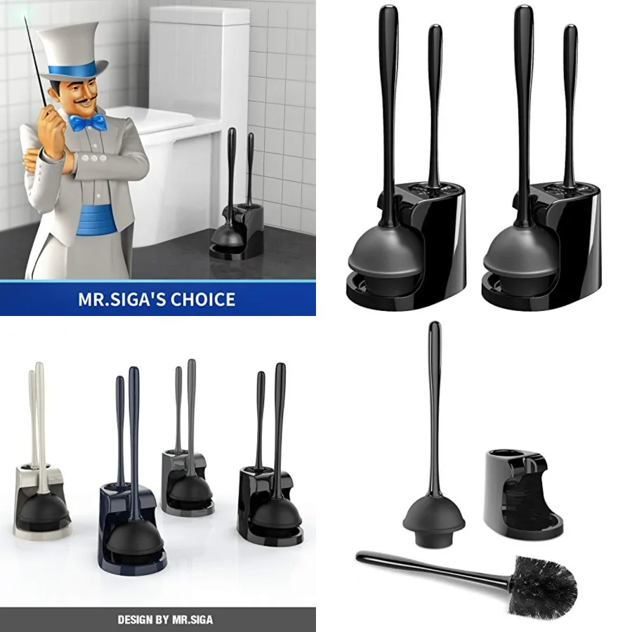 

Toilet Plunger and Bowl Brush Combo for Bathroom Cleaning,,2 Sets