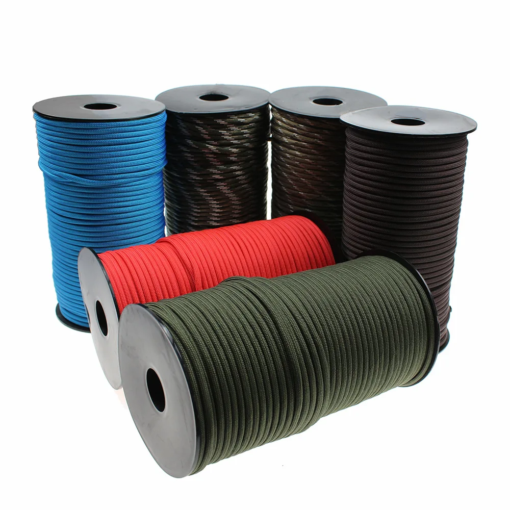 30/50M 550 Military Standard 7-Core Paracord Rope 4mm Outdoor Parachute Cord Survival Umbrella Tent Lanyard Strap Camping hiking