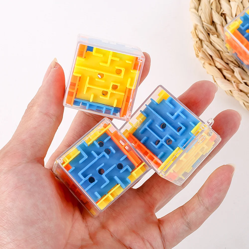 子供のための6面マジックキューブ,ミニ3Dキューブ,透明パズル,高速,ローリングボール,ストレス解消
