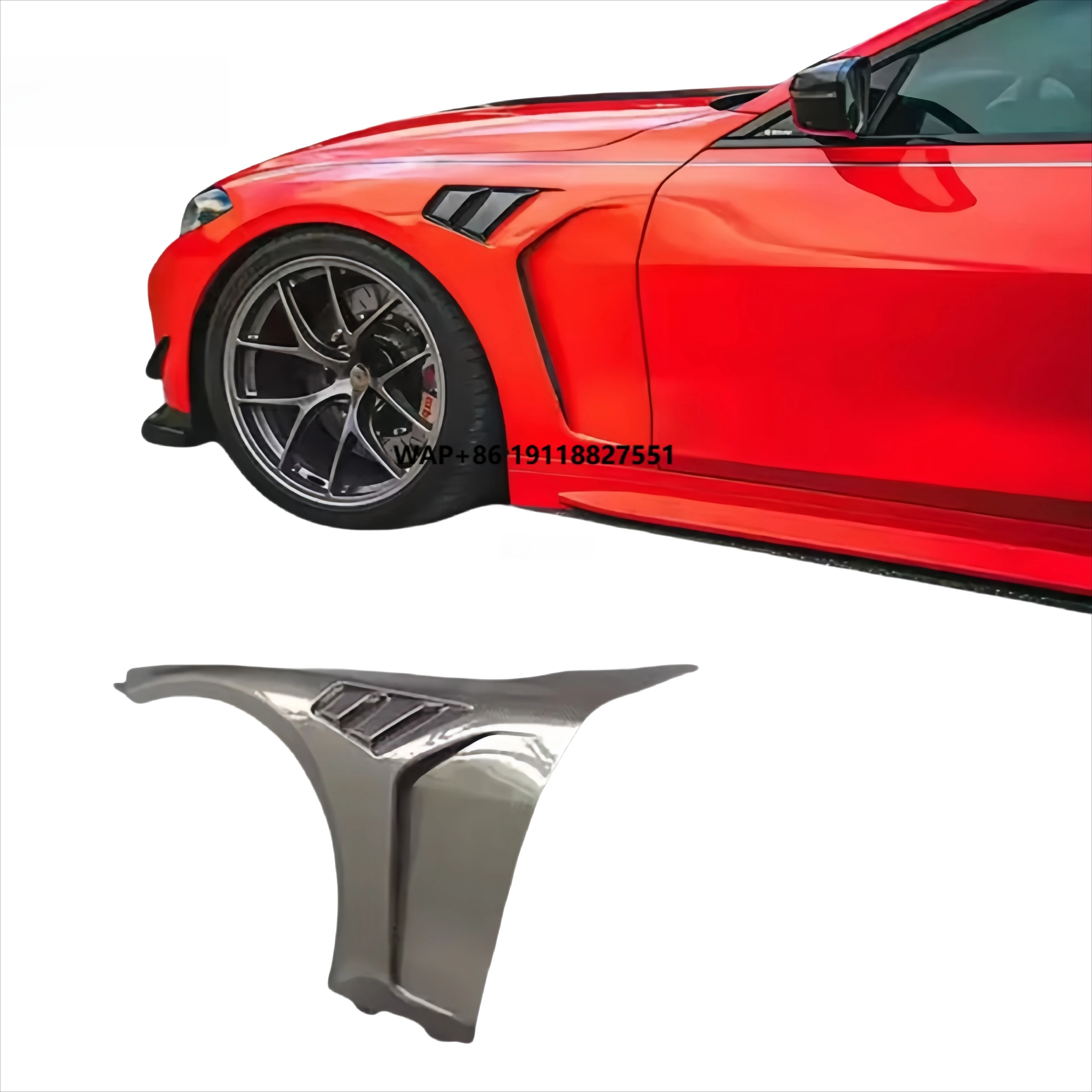

For Auto modification parts fender M3 M4 dry carbon fiberG80G82 carbon fiber fender front fender