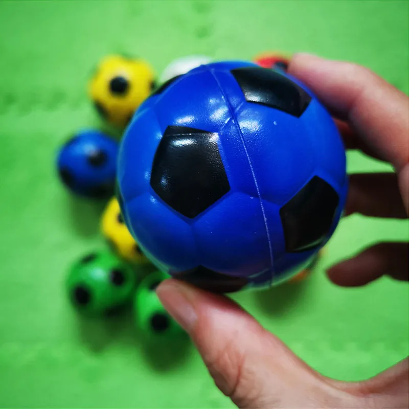 12pcs 63mm Anti Stress Ball Relief Black White soccer Football Basketball Baseball Tennis Soft Foam squeeze Ball Toys for Boys