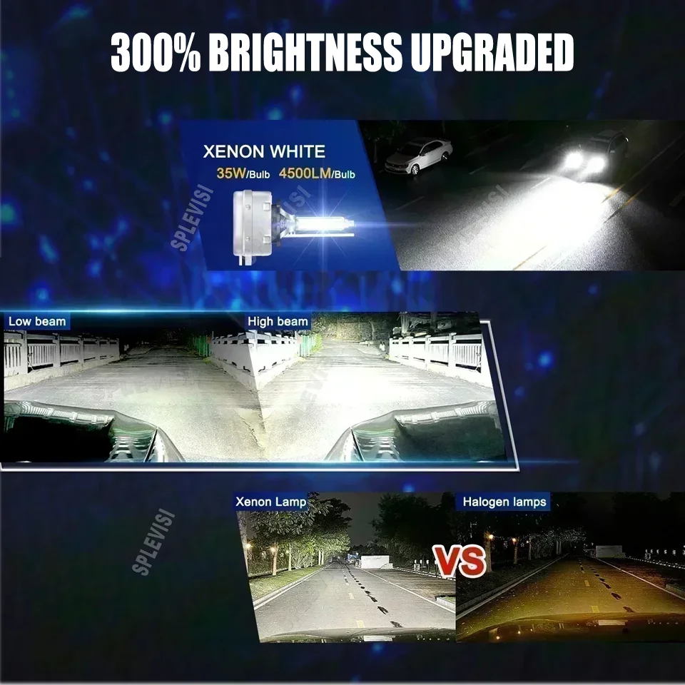 المصابيح الأمامية D1s Xenon HID 35W - أضواء زينون تعتمد شعاعًا مطورًا تركزًا لأوبل إنسيجنيا 2008 2009 2010 2011 2012 2013 2014
