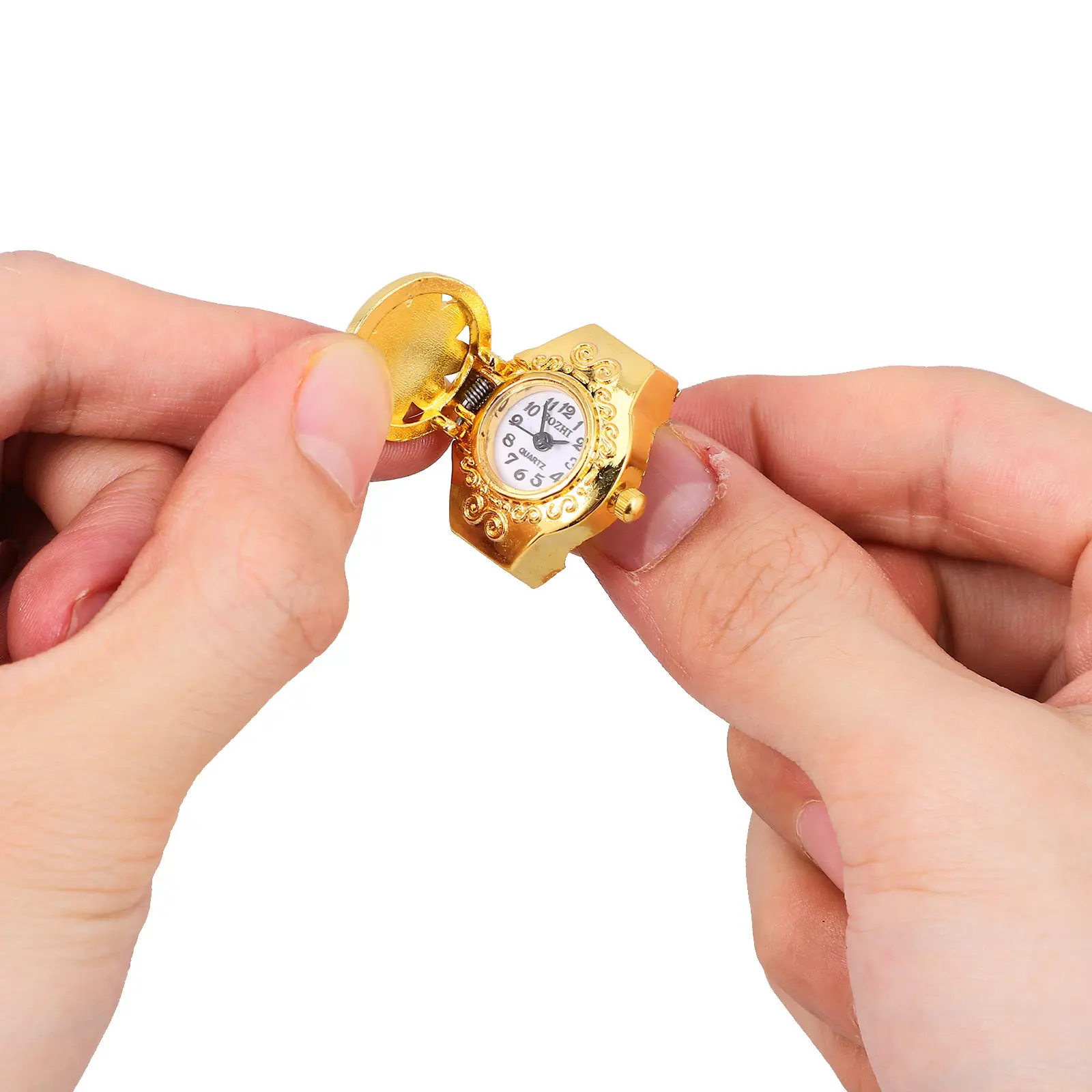 

2 шт. электронные цифровые часы-кольцо: изысканное исполнение, удобство в носке, стильное украшение для девушек, модный аксессуар для женщин