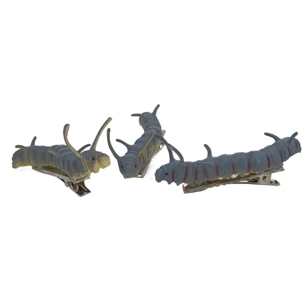Creative Simulated Halloween Hair Claw Crawl Startle Caterpillar Hair Clip Prop Prank Festival