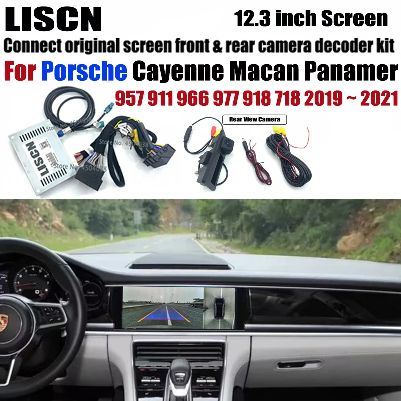 Reversing Camera For Porsche Cayenne Macan Panamer 957 911 966 977 918 718 2019 2020 2021 backup Front Rear Camera Interface