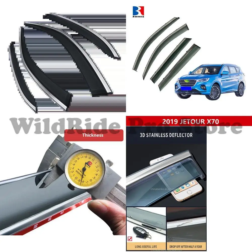 

1 set For Wind Deflector Rain Shield Sun Visor Window Sunshade for JETOUR X70 2019