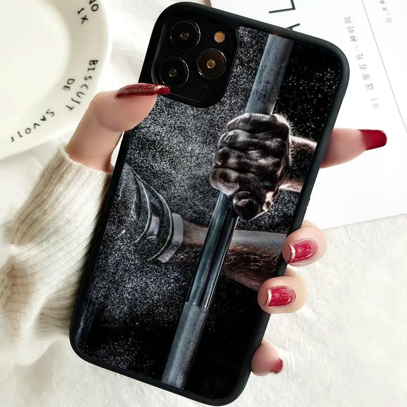 5 5S SE 2020 Phone Cover Case for iPhone 6 6S 7 8 PLUS X XS XR 11 12 13 MINI 14 PRO MAX Rubber  Bodybuilding Gym Fitness Quotes