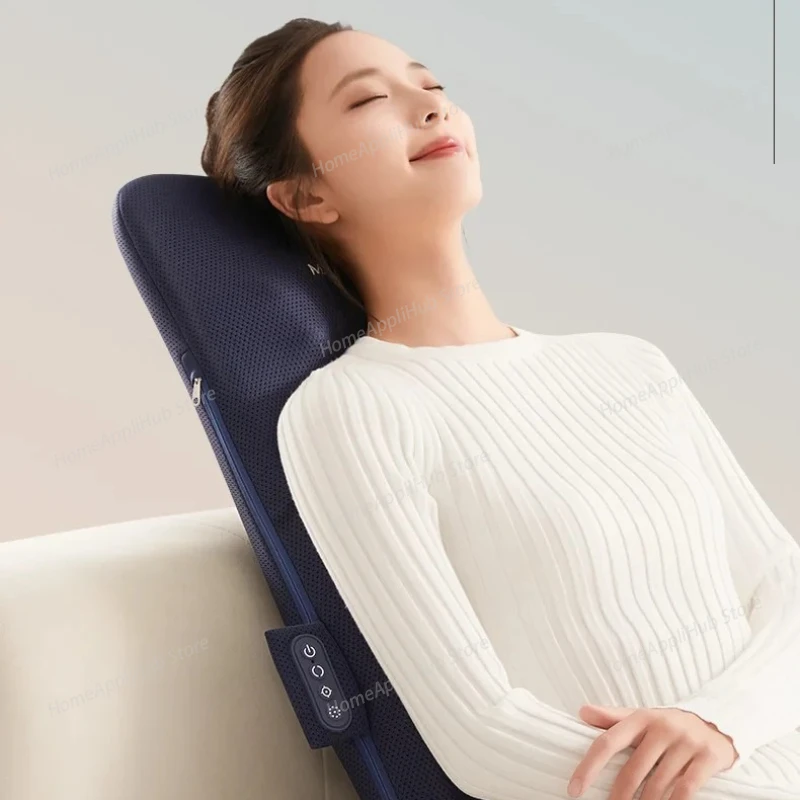 

Electric Shiatsu Back Massager with Heating Neck Shoulder Kneading Full Body Massage Cushion Spot Massage Home Office Use Gift