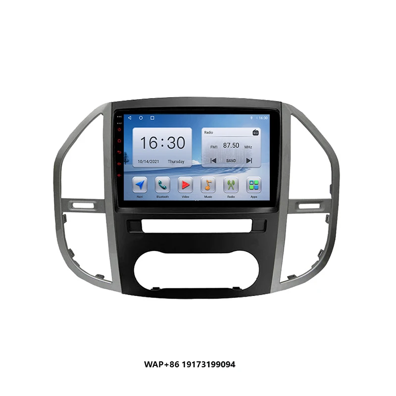 راديو سيارة أندرويد QLED IPS لـ-Vito W447 2014 - 2021 DSP BT WiFi 4G SWC Carplay