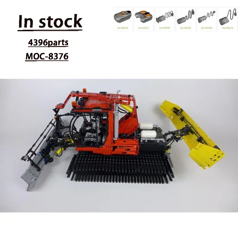 MOC-8376 Electric Remote Control Snow Cleaning Machine Assembly Stitching Building Block Model 4396 Parts Children's Toys