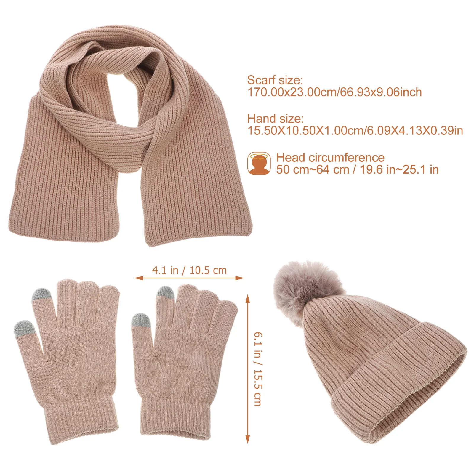 1 مجموعة 1 مجموعة المرأة قبعة قفازات وشاح الشتاء الدافئة زي مجموعة شاشة تعمل باللمس متوافق ركوب تسلق الملحقات في الهواء الطلق #3