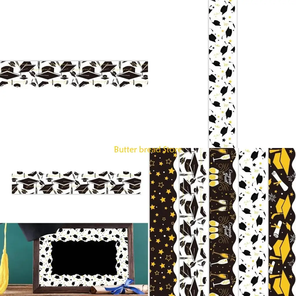 

W89C 59 футов Выпускной тематический бордюр доска объявлений бордюрная отделка 59 футов длина 75 мм ширина классная доска на