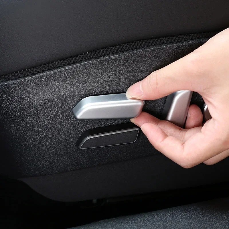 

For Tesla Model 3 Y 2017-2024 ABS Silver Car Seat Adjustment Button Cover Trim Sticker Interior Car Accessories