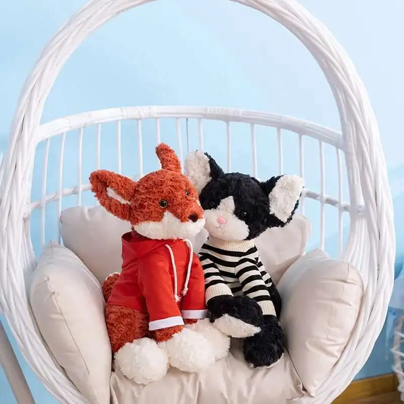 

Милая плюшевая игрушка-животное Devon Rex, лиса, собака, плюшевая мягкая игрушка, одежда с длинными ногами, кукла-животное, ежедневный компаньон, детская комфортная кукла для сна