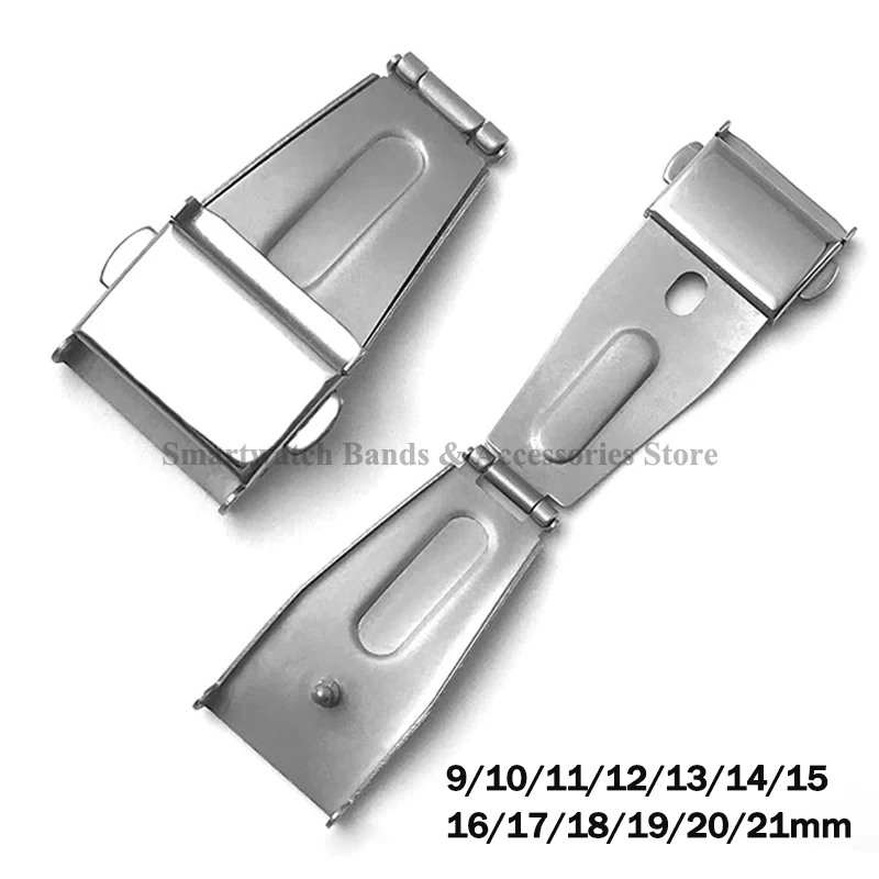 شريط مشبك صلب قابل للطي ، إبزيم ساعة صلب مقاوم للصدأ ، 9 ، 10 ، 11 ، 12 ، 12 ، 13 ، 14 ، 15 ، 16 ، 17 ، 18 19 ، 20 ، 21