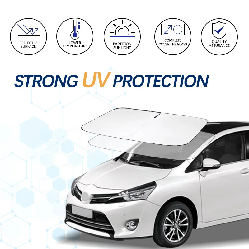 

Windshield Sun Shade For Toyota Corolla Verso Sunshade Sun Visor Protector Foldable Blocks UV Rays Keep Your Car Cooler