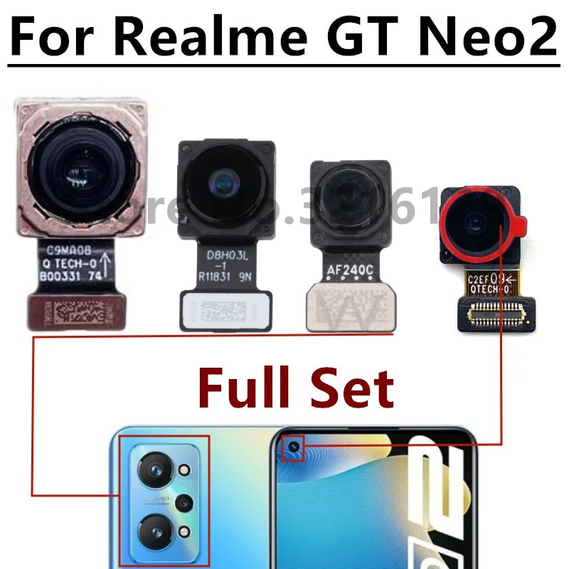 Kamera tylna do Realme GT Neo2 Neo 2 oryginalny Mian z tyłu moduł aparat do Selfie Flex części do naprawy części do kabli