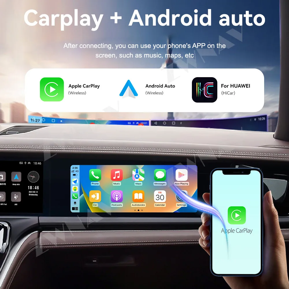Android 13 Carplay Car Radio 11 inch Co-pilot For Porsche Passenger Entertainment Screen 2024 Car Multimedia Player Head Unit