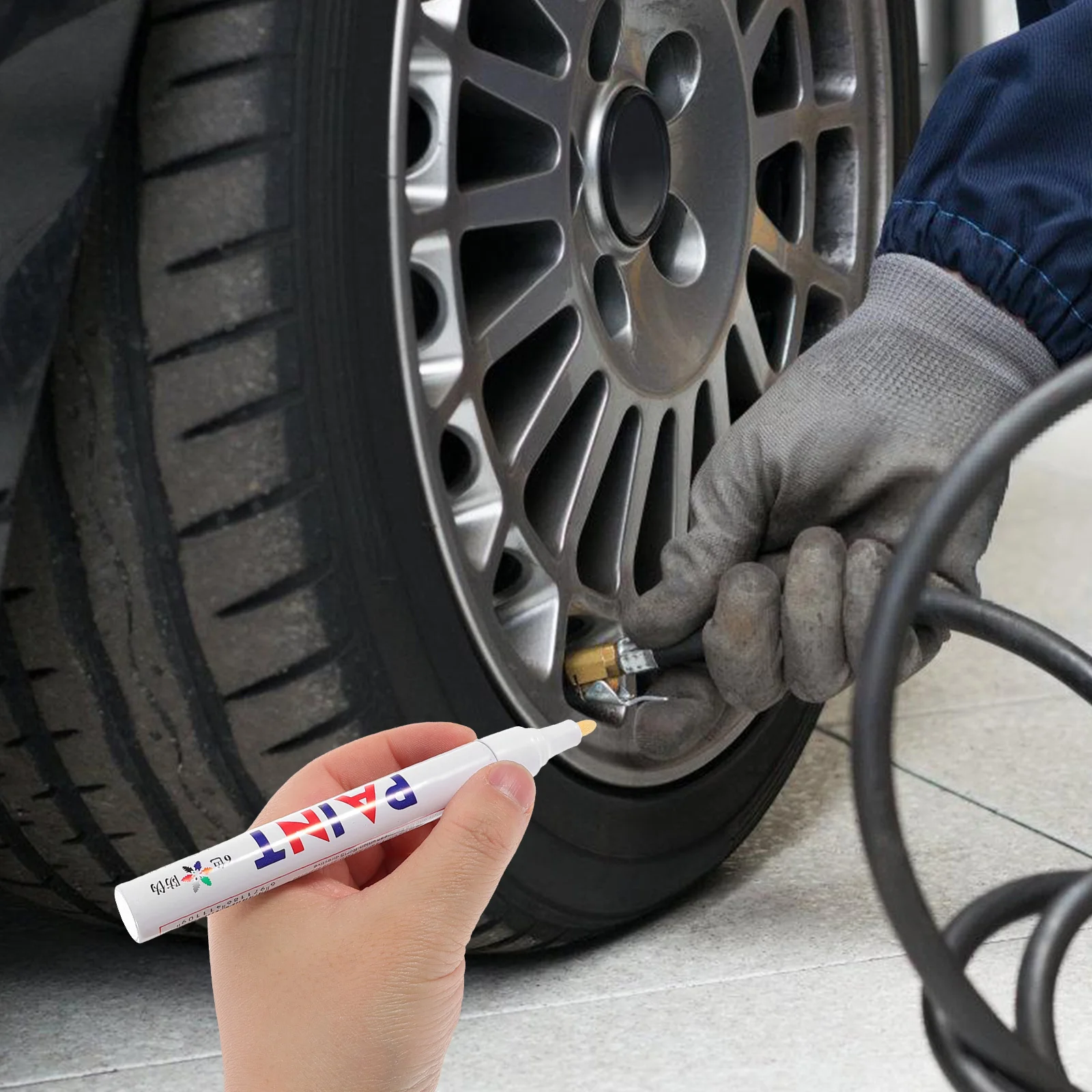 

5Pcs Oil Based Paint Markers Permanent Quick Dry Waterproof for DIY Graffiti Car Tire Touch Up Metal Wood Plastic Rubber