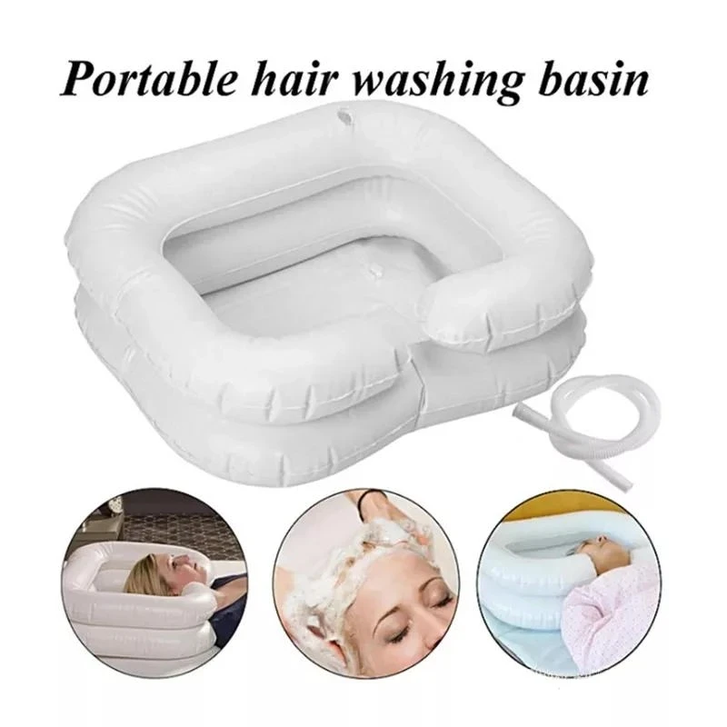 Multifunctional Bed Rest Nursing Aid Sink Portable Inflatable Hair Washing Basin Foldable Shampoo Basin Pregnant Disabled Care