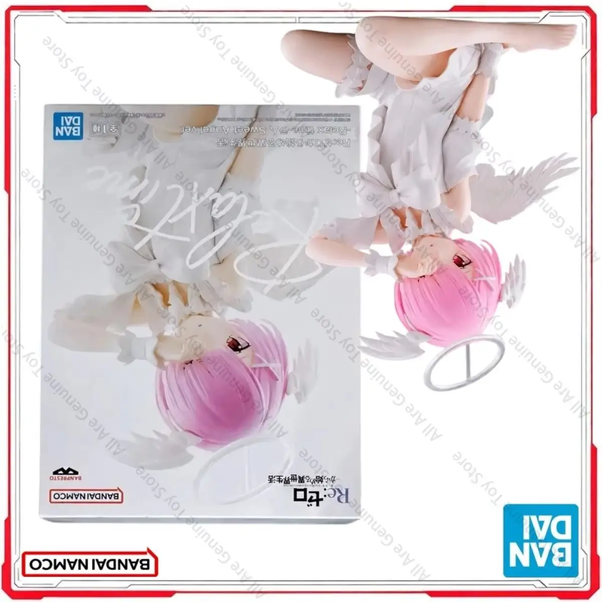 Genuine Bandai Original Model Kit Banpresto Re Life In A Different World From Zero Ram Anime Figures Action Model Toys Gifts Boy