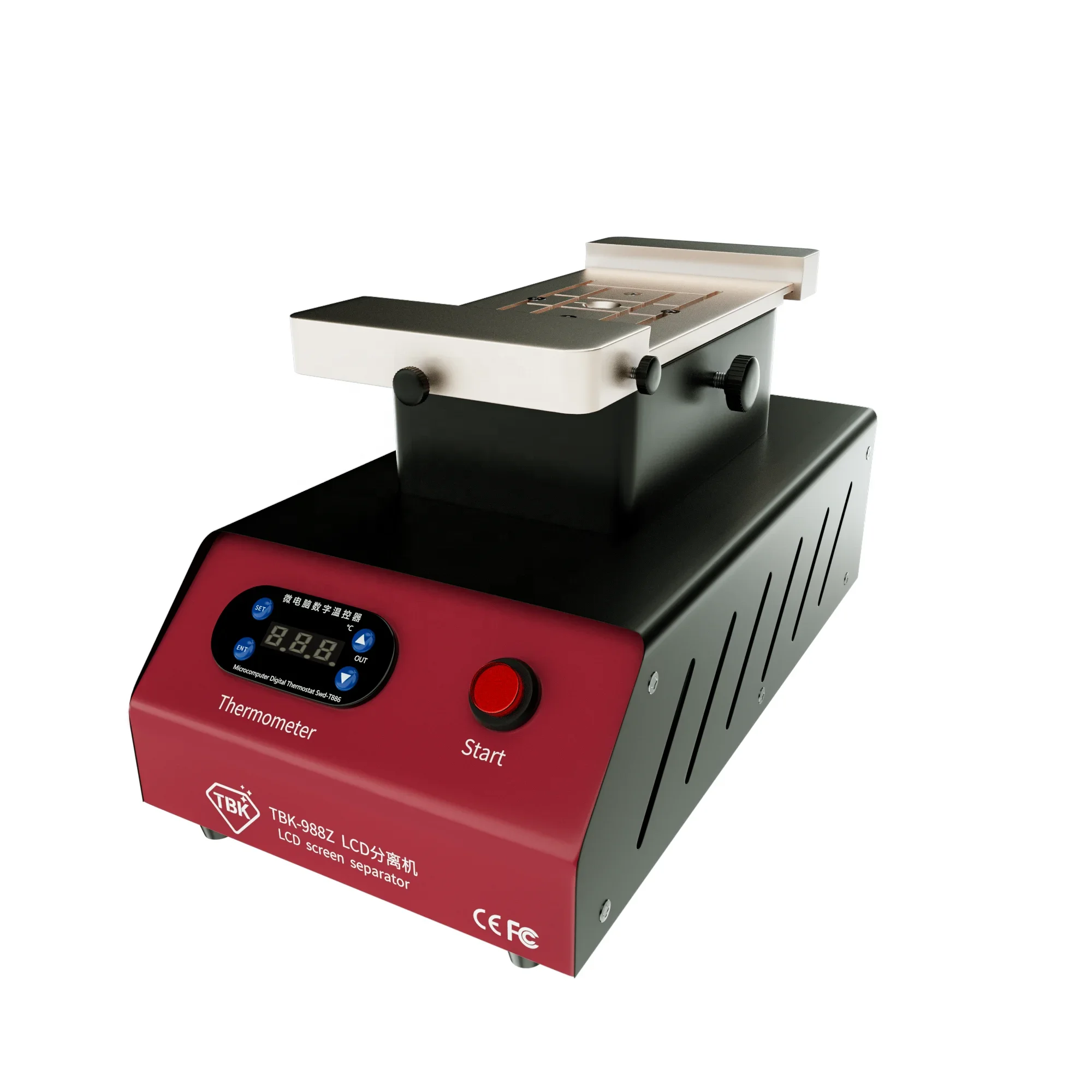 TBK-988Z Curved LCD Screen Separator Machine,  Double Vacuum Pump LCD Display Screen Glass Repair Edge Screen Separate Machine