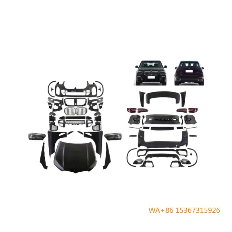 

Exhaust Cut-Outs for X5M G05 For X5 E70 Upgrade Front and Rear Bumper Grille Headlight Mudguard with
