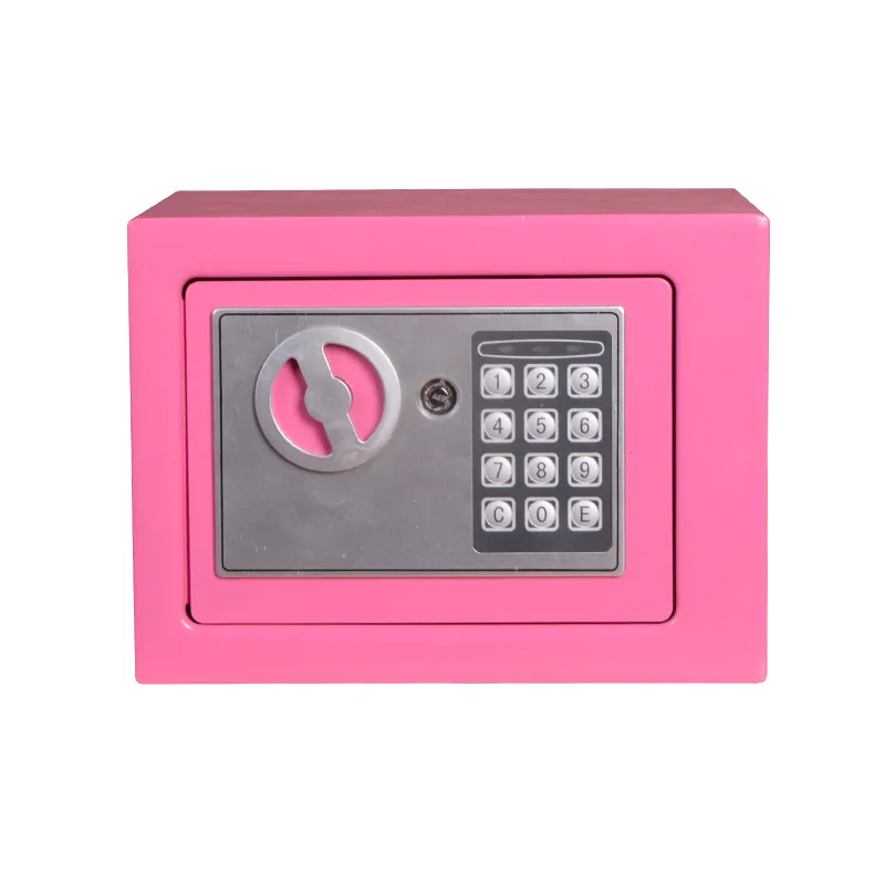 Digital Mini Steel Safe for Money, Small Household Safe, Password Key, Security Box, Mantenha o dinheiro de jóias e documentos