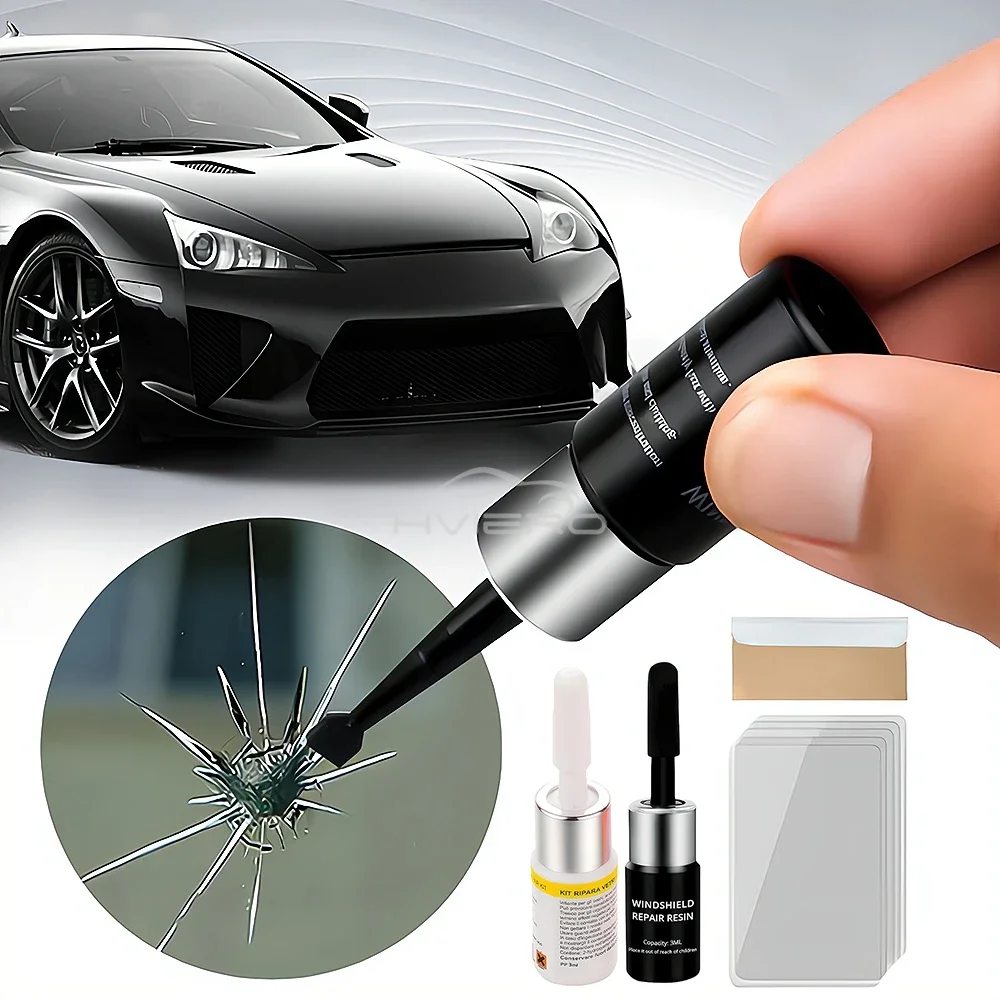 Auto Windshield Repair Tools Reducing Agent Glues Window Resin Piece Set Scratch Curing Liquid Applicator Accessories