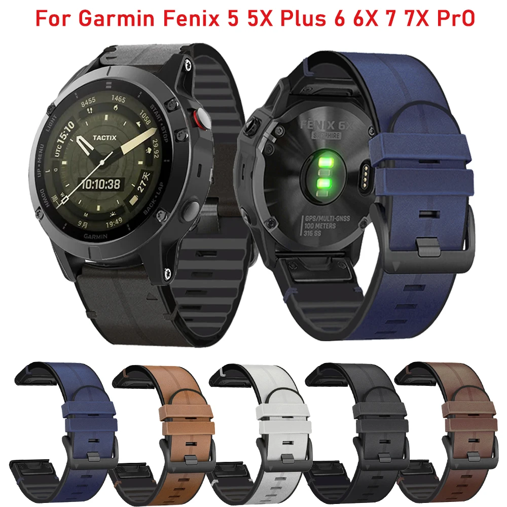 

Ремешок силиконовый для наручных часов Garmin Fenix 7X 7 6X 6 Pro 5X Plus 3HR