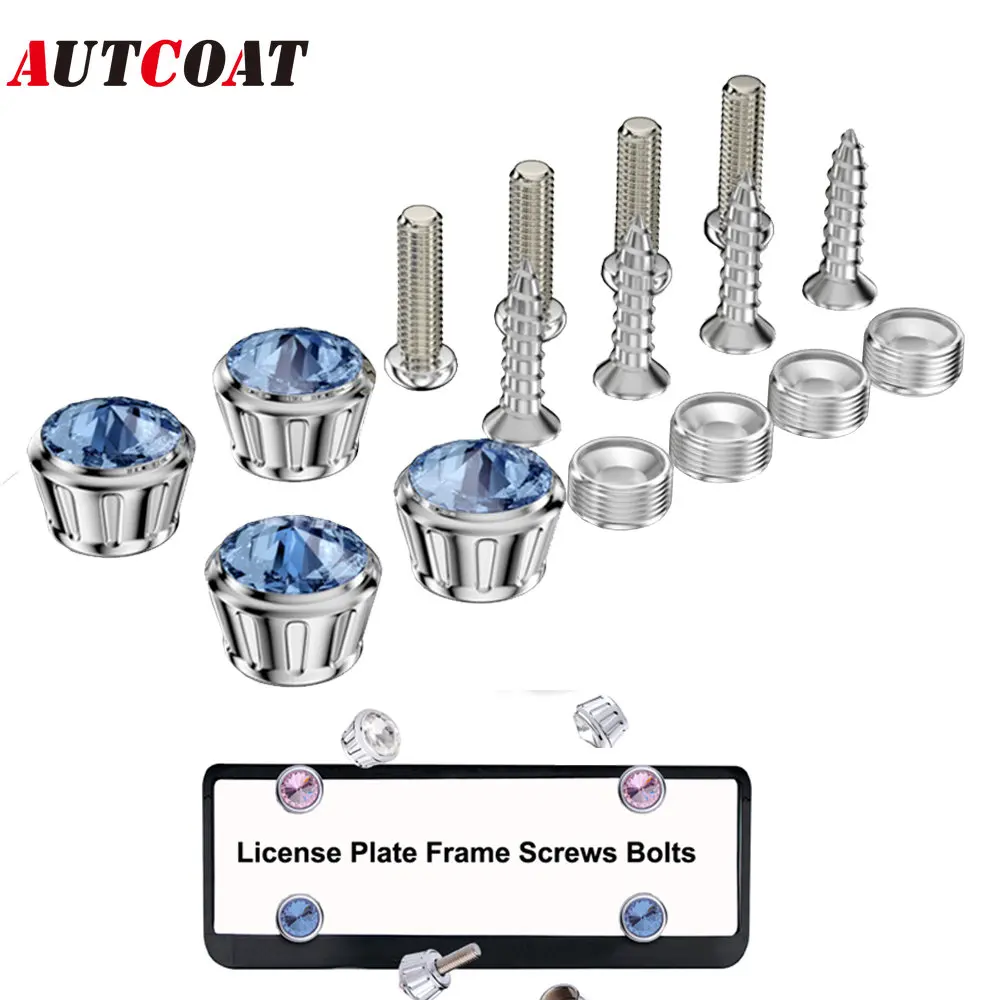 

1Set Anti-Theft License Plate Screws Bolts Cap Cover, Screw Bolts Nuts Fasteners, Universal Car Truck Accessories