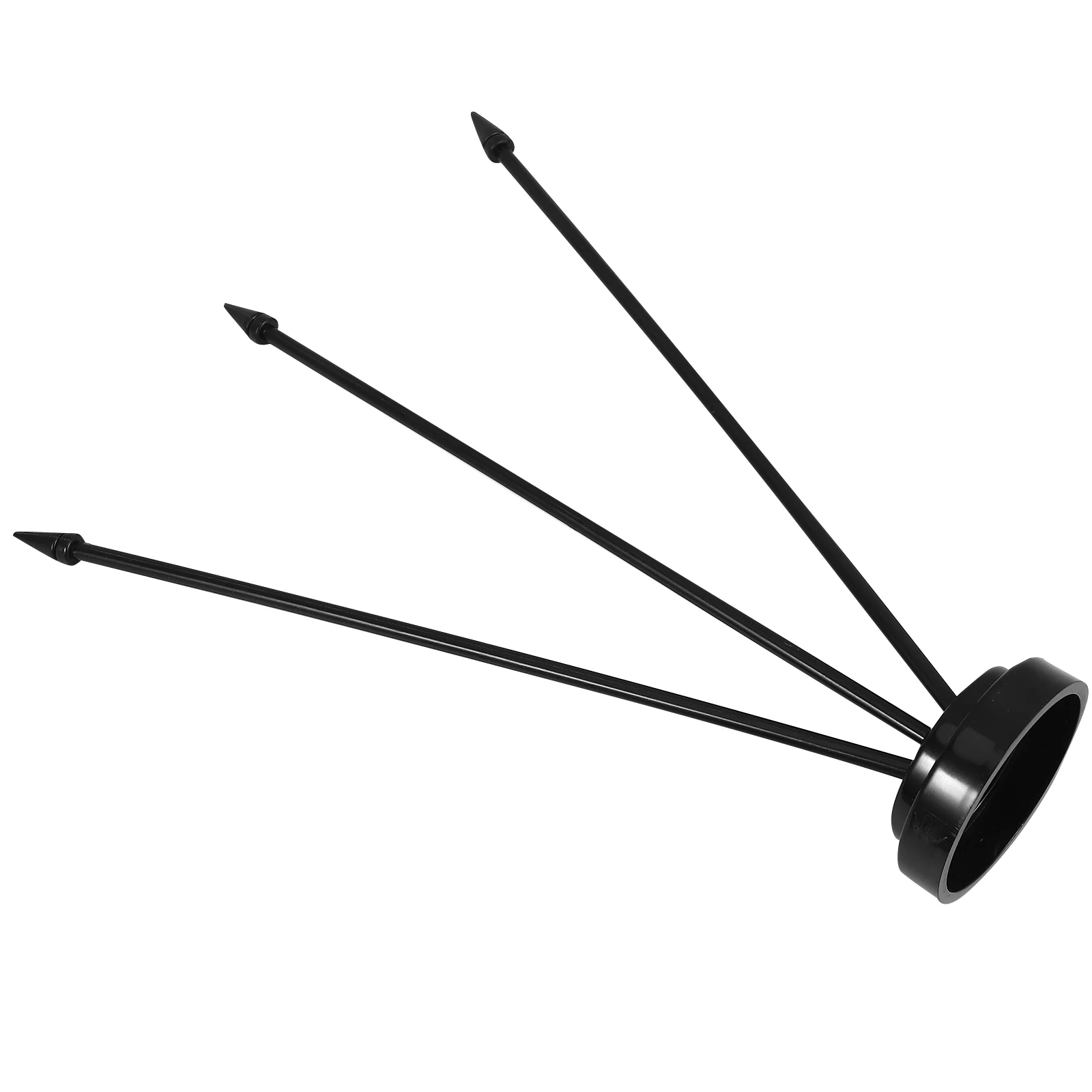 

1pc Flag Stand Base Black Solid Mini Flagpole Holder for Office Conference Decor Plastic Desk Flagstaff