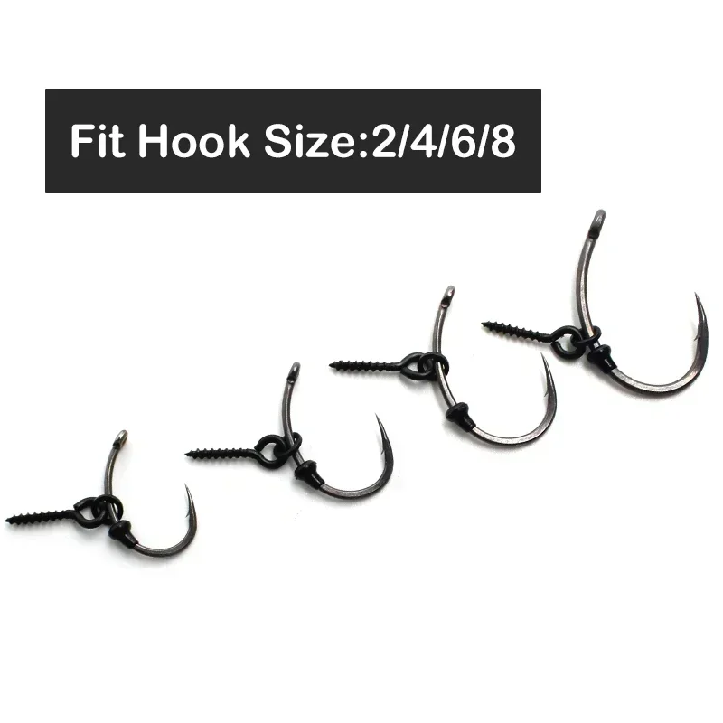 70 قطعة اكسسوارات صيد سمك الشبوط الصيد هوك وقف الخرز الطعم Boilie حلقة قطب سدادة ل روني الشعر تلاعب المطاط صيد السمك #3