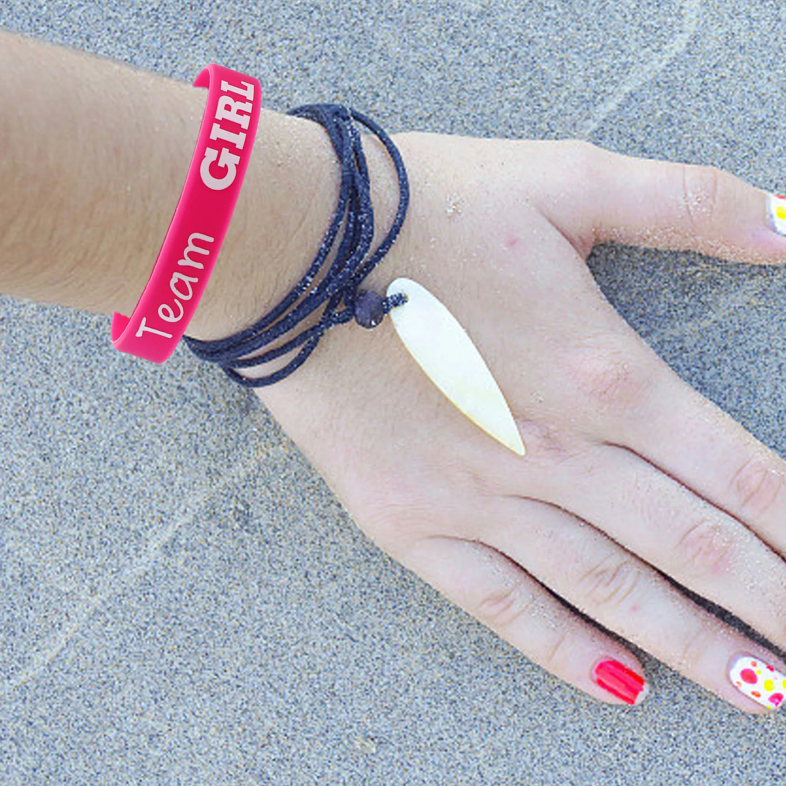 

Silicone Gender Bracelets Team Boy Team Boys Wristb Girl Party Supplies Baby Shower Accessories Elastic