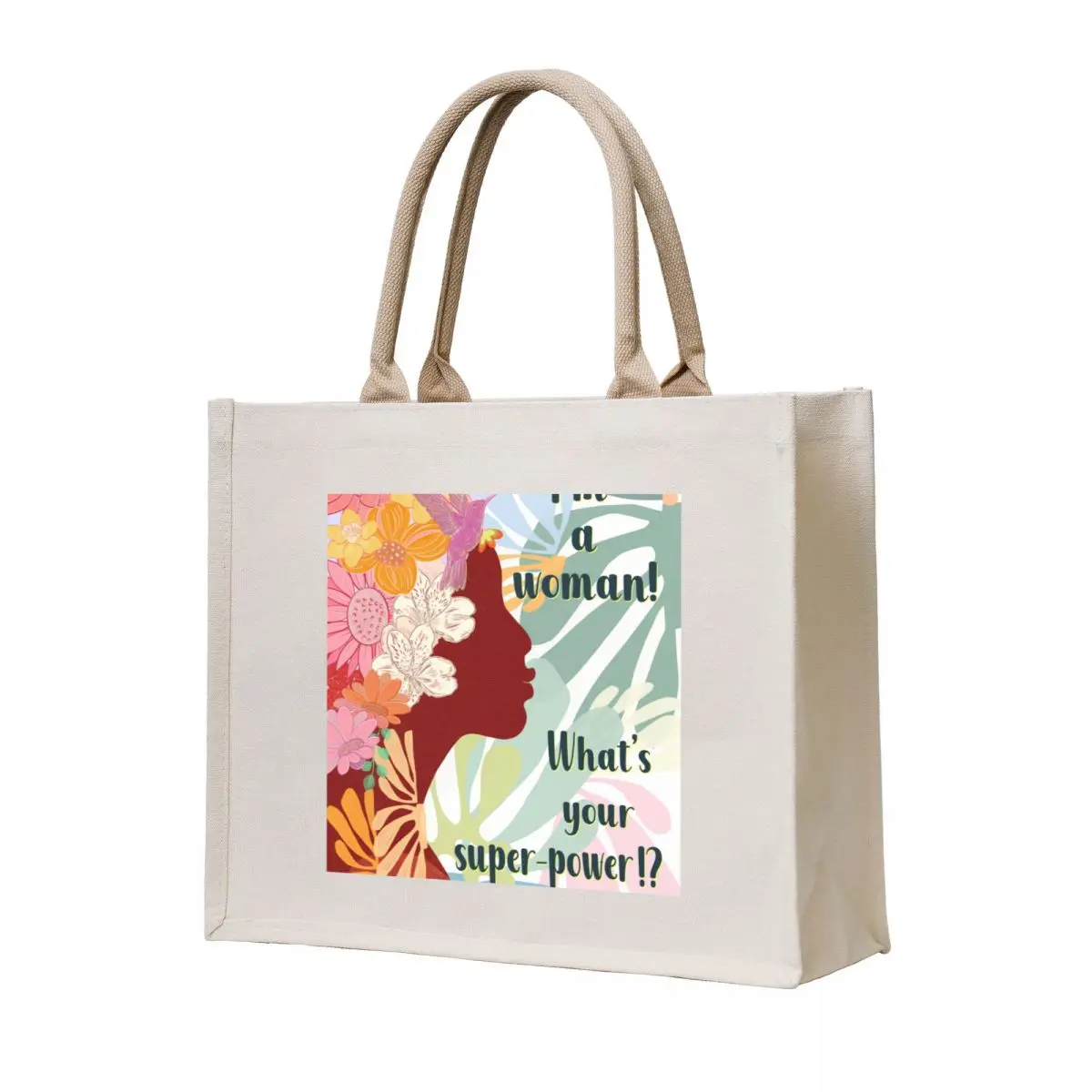 

I am woman what's your superpower Tote Bag cloth bag woman female bag cute pouch