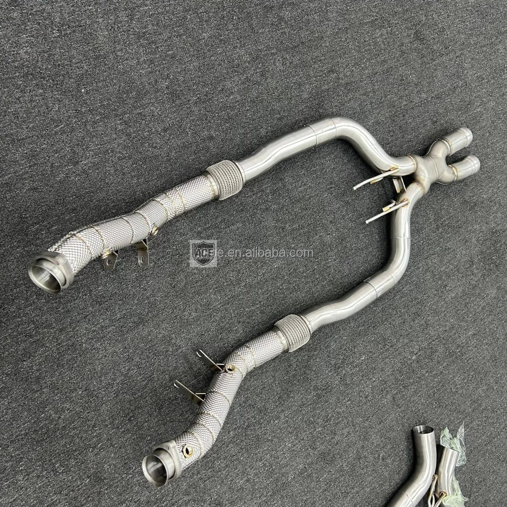 Maßgefertigtes Auspuff-Downpipe für Mercedes Benz S320 S400 S450 S500 S550 S600 S63 E550 W222 M278 C217 Edelstahl Ss304 Header-Rohr – Detail 6