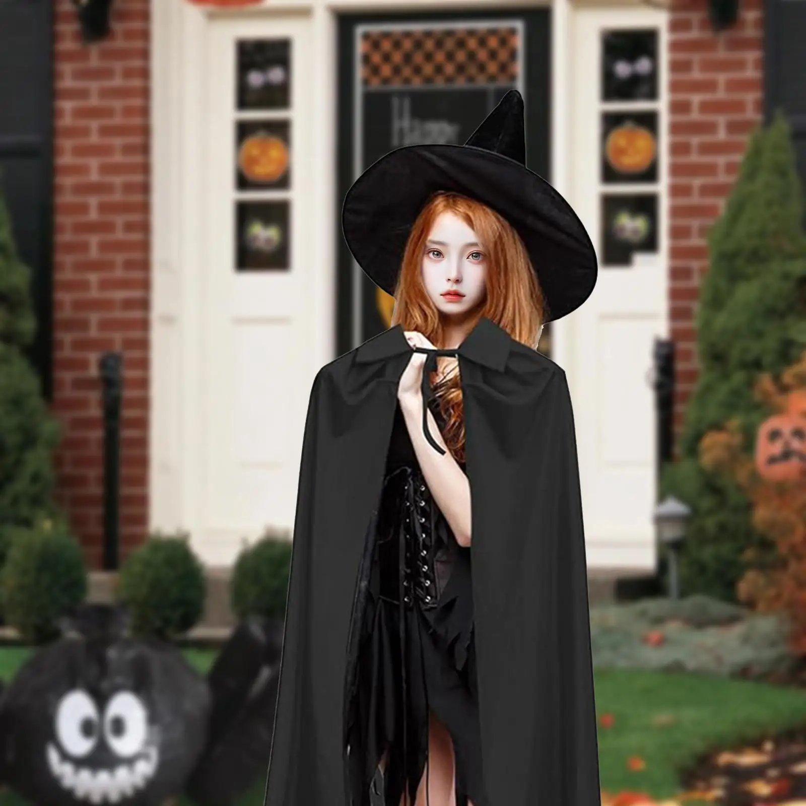 2x قبعة معالج مدببة مريحة في الارتداء ملحق ناعم وسلس زي تنكري فاخر للهالوين عباءة كيب