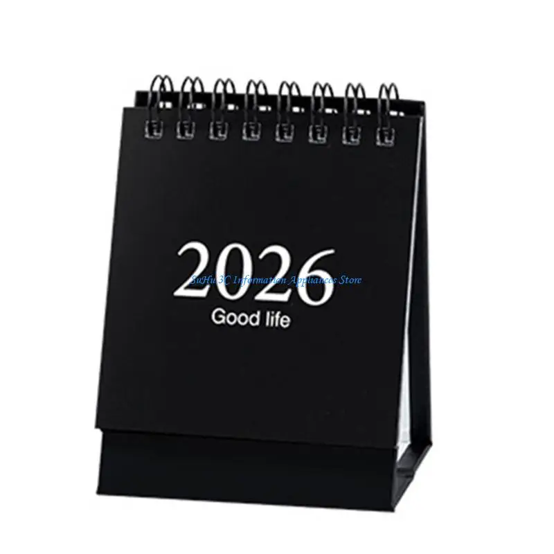 

2026 Desk Calendar Twin-Coil Binding 19 Month Paper Calendar 01/2026 to 07/2027