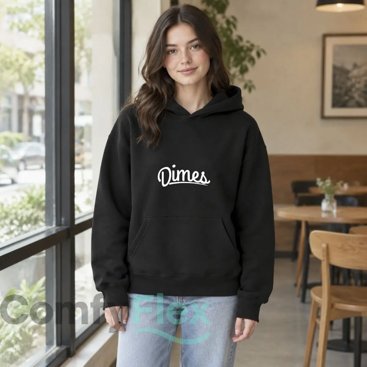 Winter Script Text Graphic Autumn and winter new men's and women's hooded sweatshirts