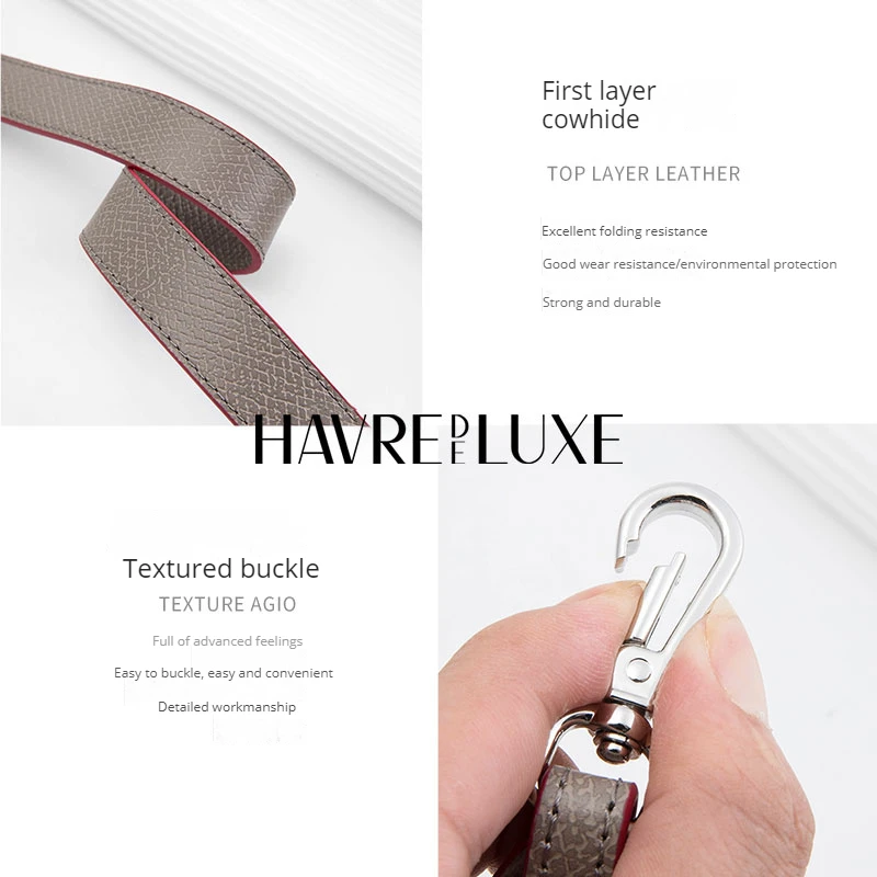 HAVREDELUXE-correa de bolso para Longchamp, Bolso pequeño de mango corto, sin perforaciones, correa de modificación, bandolera