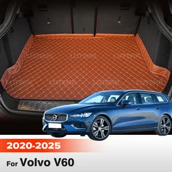 For Volvo V60 2020-2025 24 23 22 21 Car Trunk Mat High quality Leather boot Carpet Interior Accessories